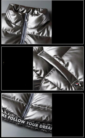 Shiny Down Cotton Fashion Vest Jacket - MRC STORE