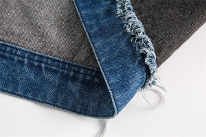 Coat with Irregular Color Contrast Patchwork and Burr Design - High Street Fashion - MRC STORE