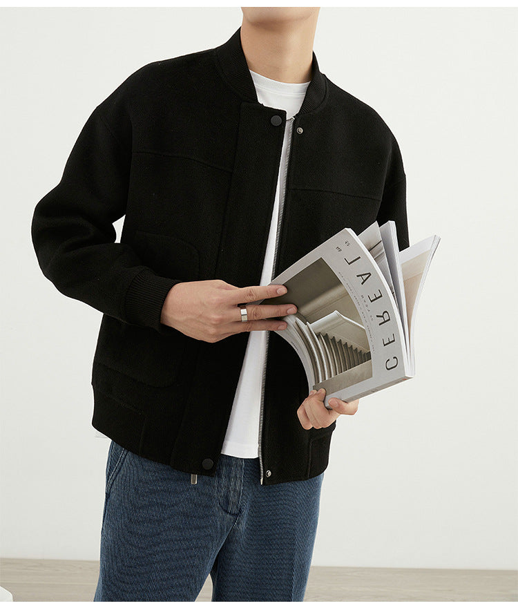Men’s Woolen Coat - Short Baseball Style My Store