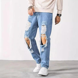 Korean Style Ripped Cropped jeans - MRC STORE