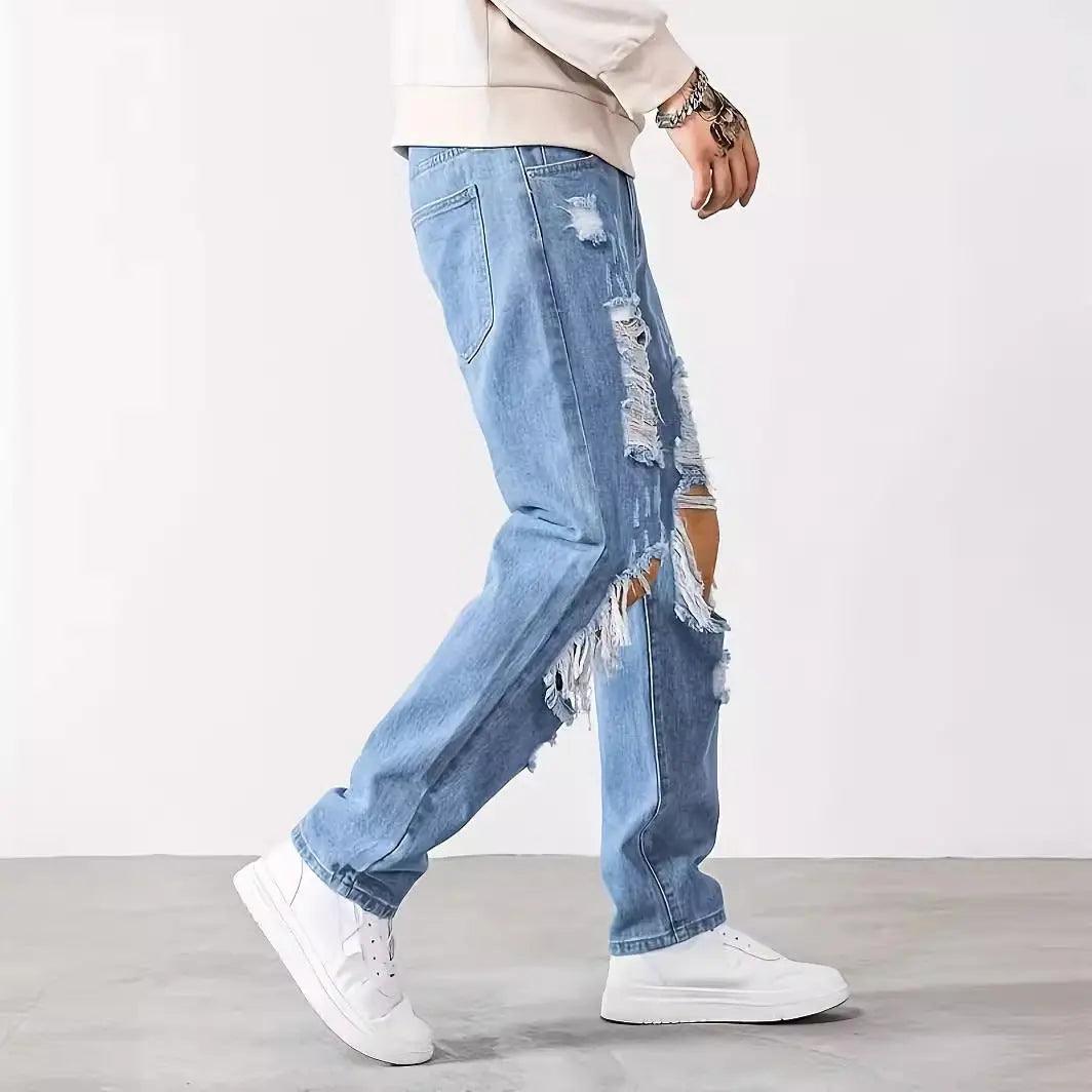Korean Style Ripped Cropped jeans - MRC STORE
