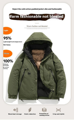 Fashion Hooded Couple Jacket Warm Coat - MRC STORE