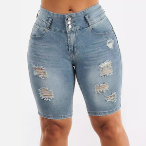 Denim Shorts - High Waist Ripped - MRC STOREShortsMy StoreWomen’s Denim Shorts - High Waist Ripped My Store 25.39MRC STORECJNZ234136303CXBlueL