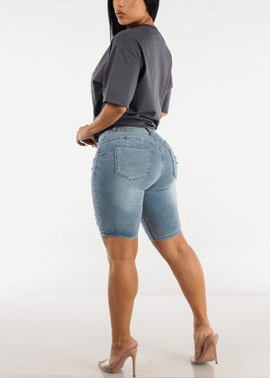 Denim Shorts - High Waist Ripped - MRC STOREShortsMy StoreWomen’s Denim Shorts - High Waist Ripped My Store MRC STORECJNZ234136303CXBlueL