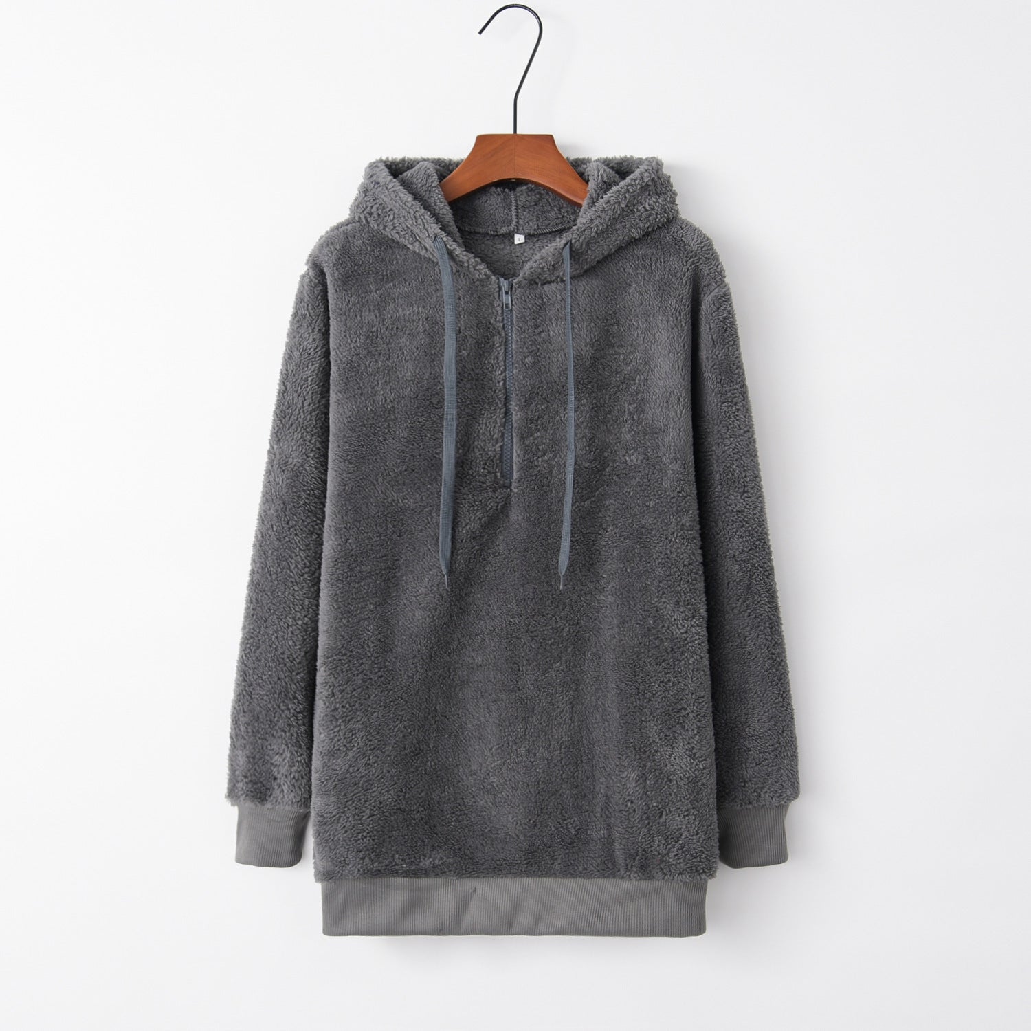 Hooded Fleece Pullover Coat – Long Sleeve