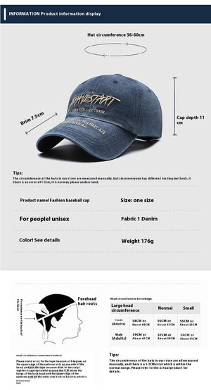Distressed Baseball Cap – Embroidered Cotton - MRC STOREAccessoriesMy StoreFaded Washed Distressed Baseball Cap –Unisex Cap Embroidered Letters, Adjustable Cotton Cap for All Seasons - MRC STOREMRC STORECJBQ210560902BYPurplish BlueFree Size Adjustable