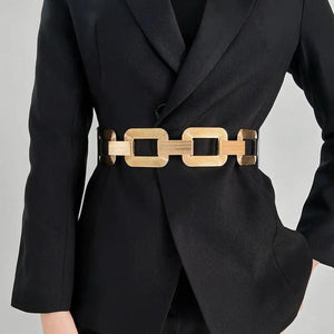 The New Gold Black Wide Belt Decoration - MRC STORE
