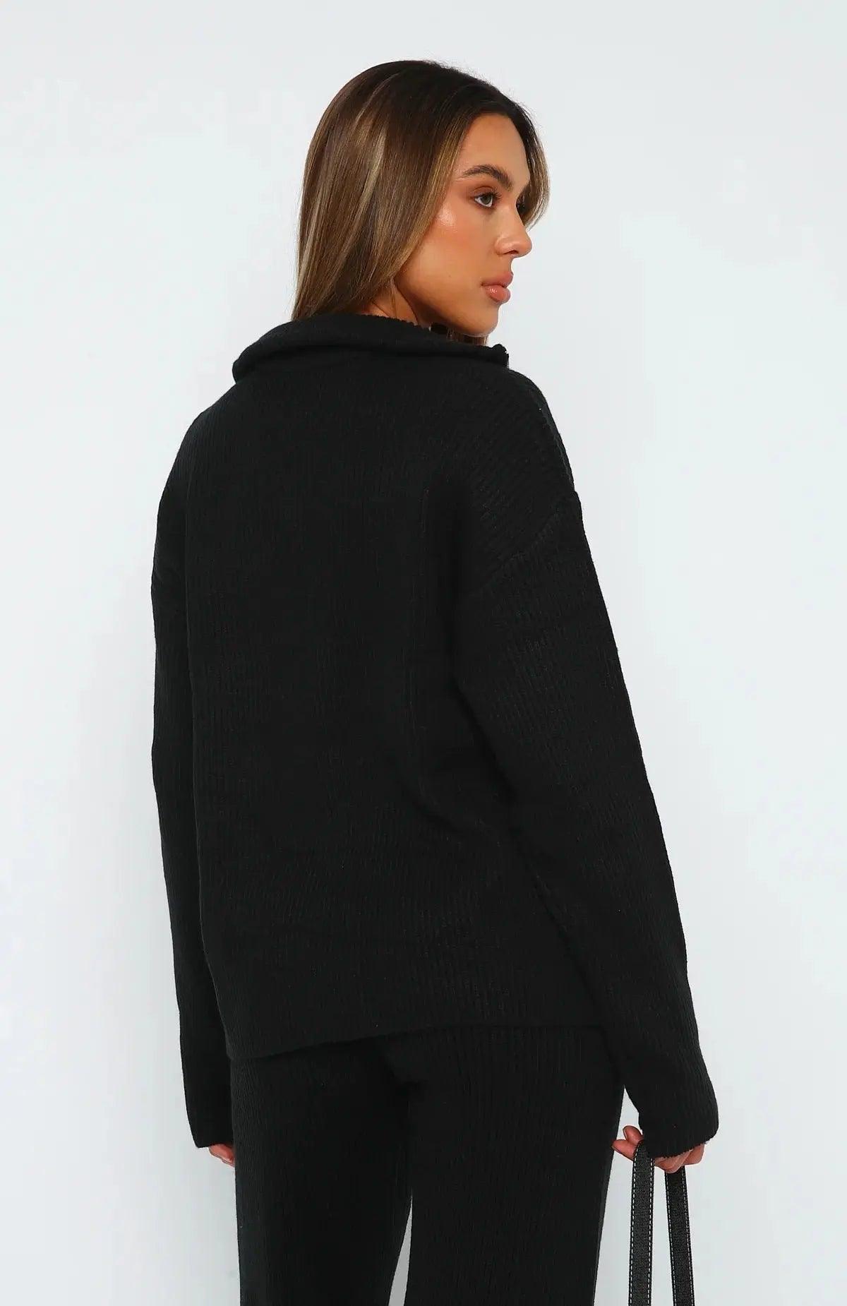 Comfortable Lapel Long Sleeve Pants Suit - MRC STORE