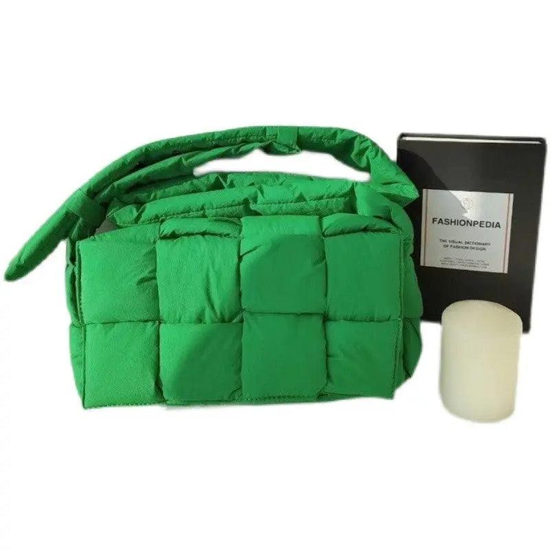 Woven Diamond Plaid Crossbody Pillow Bag - MRC STORE