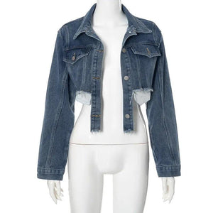 Denim Polo Short Coat - MRC STORE