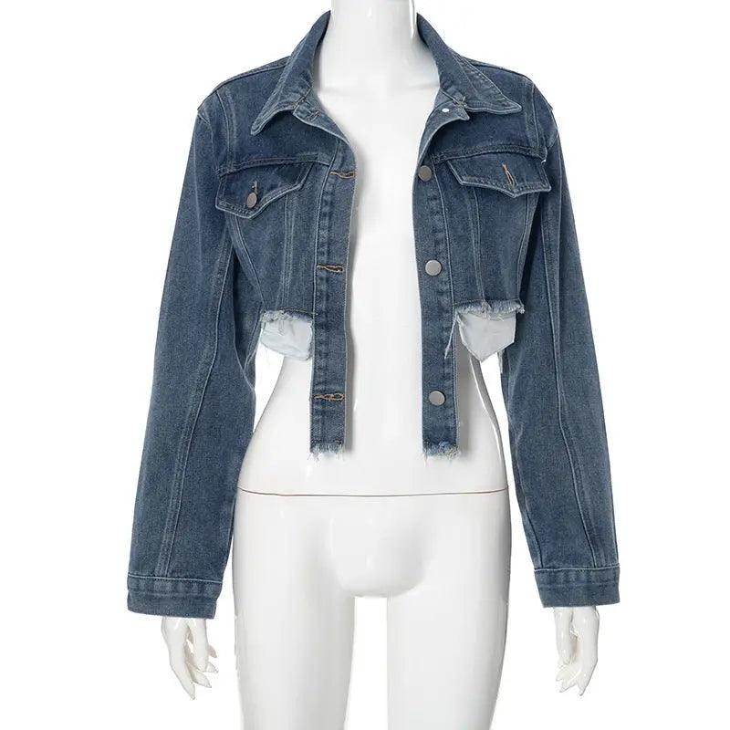 Denim Polo Short Coat - MRC STORE