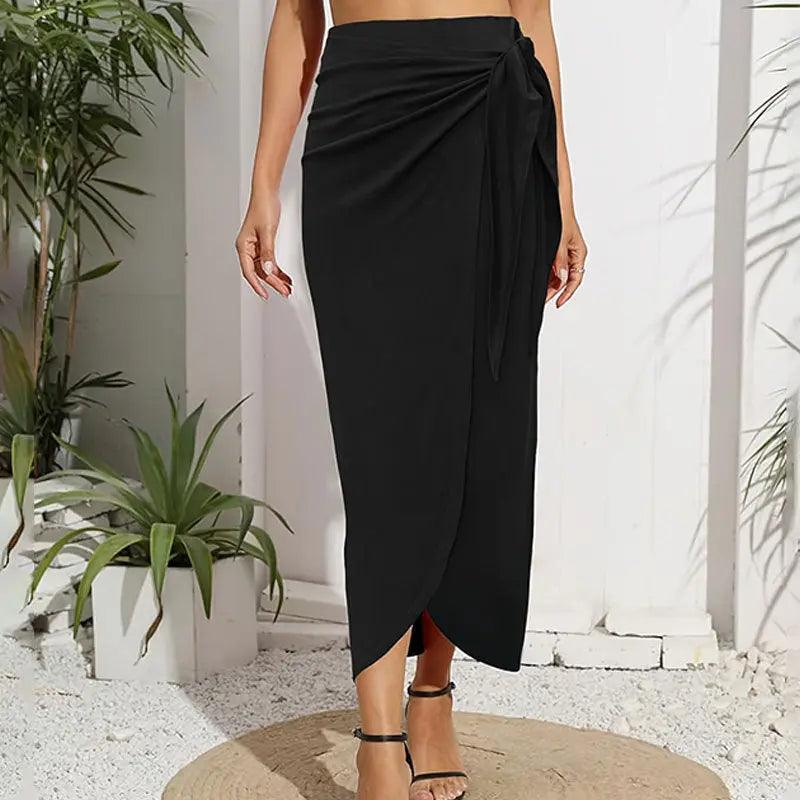 Elegant Asymmetric Slit Skirt - MRC STORE