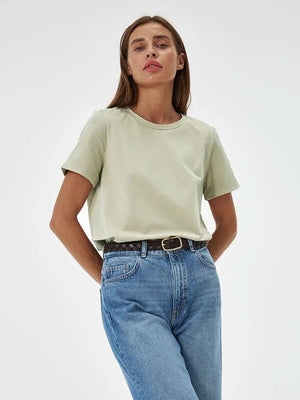 Unisex Casual T-Shirt - Round Neck Commuter Top My Store  25.99