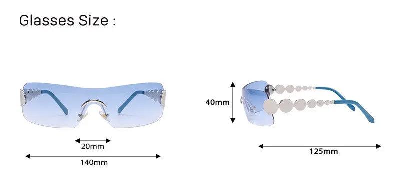 One Piece Rimless Outdoor Sunscreen Sunglasses - MRC STORE