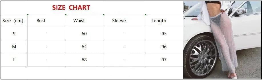 See through Pleated Fashion Skirt - MRC STORE