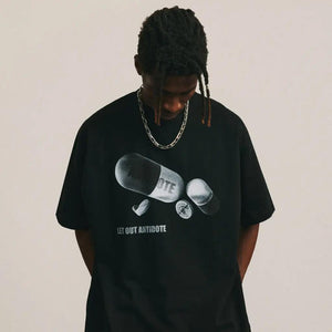 Casual Printed Short Sleeve Top - MRC STORE