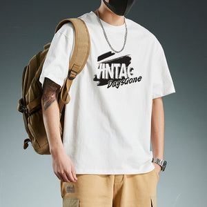 Men's Solid Color Short-Sleeved Cotton T-Shirt - Cartoon Pattern My Store  18.99