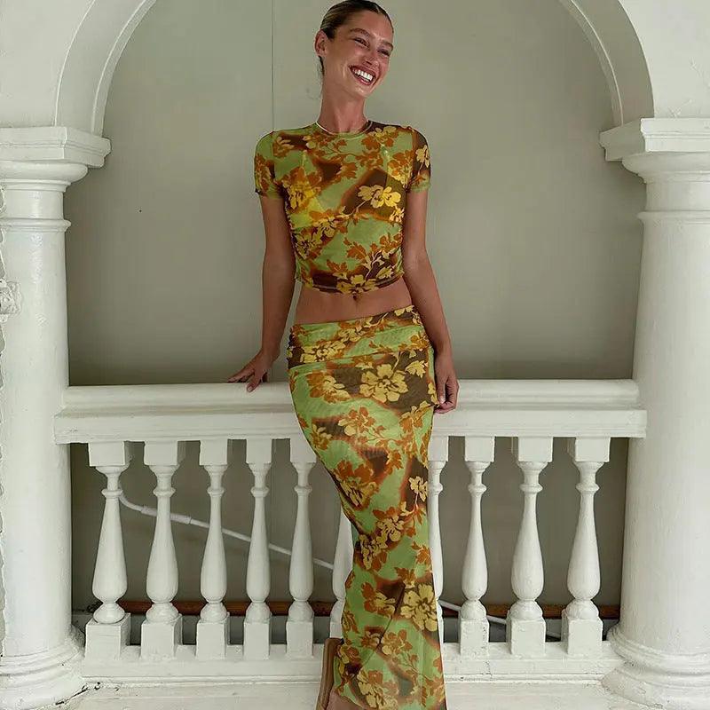 Elegant Floral Mesh Dress - MRC STORETopMy StoreElegant Floral Mesh Dress - MRC STOREMRC STORECJLS210935603CXColorL