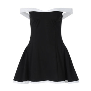 Elegant Women's Tube Top Slim Fit Backless Dress - High Waist Sleeveless Fashion - MRC STORE