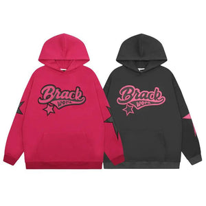 Embroidered Alphabet Hooded Sweater - MRC STORETopMy StoreEmbroidered Alphabet Hooded Sweater - MRC STOREMRC STORECJWY197910306FURose RedL