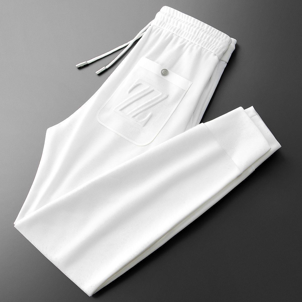 Embroidered Sports Style Casual Pants with ZZ Letters - MRC STOREbottomsMy StoreEmbroidered Sports Style Casual Pants with ZZ Letters - MRC STOREMRC STORECJXX213054811KPWhite2XL