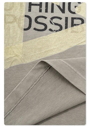 Oversized Washed Letter T-Shirt - MRC STORE