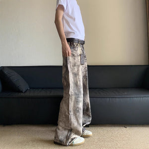 Vintage 3D Camo Print Denim Pants MRC STORE