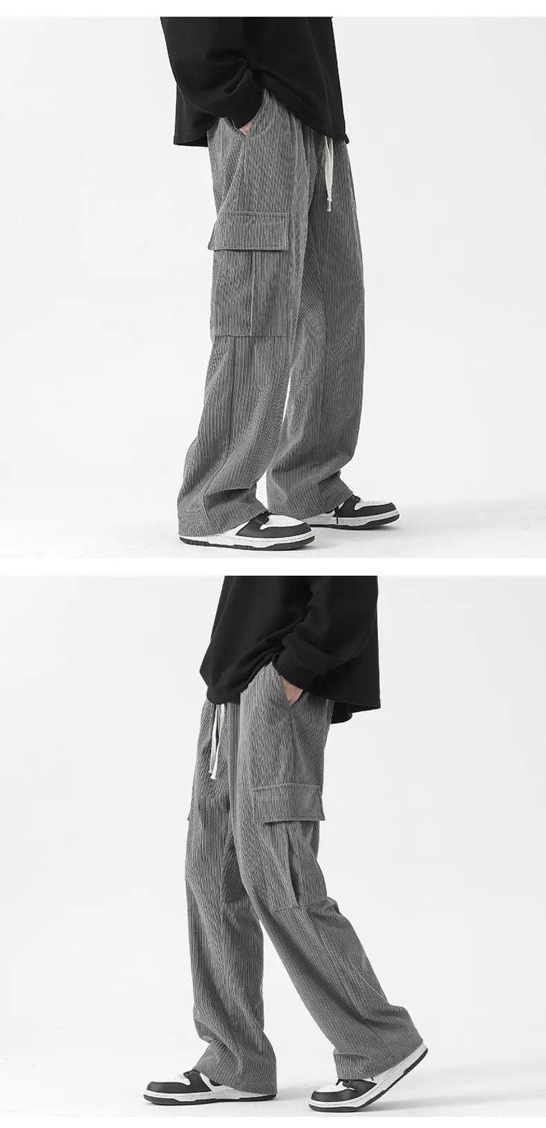 Loose Corduroy Cargo Pants - MRC STORE