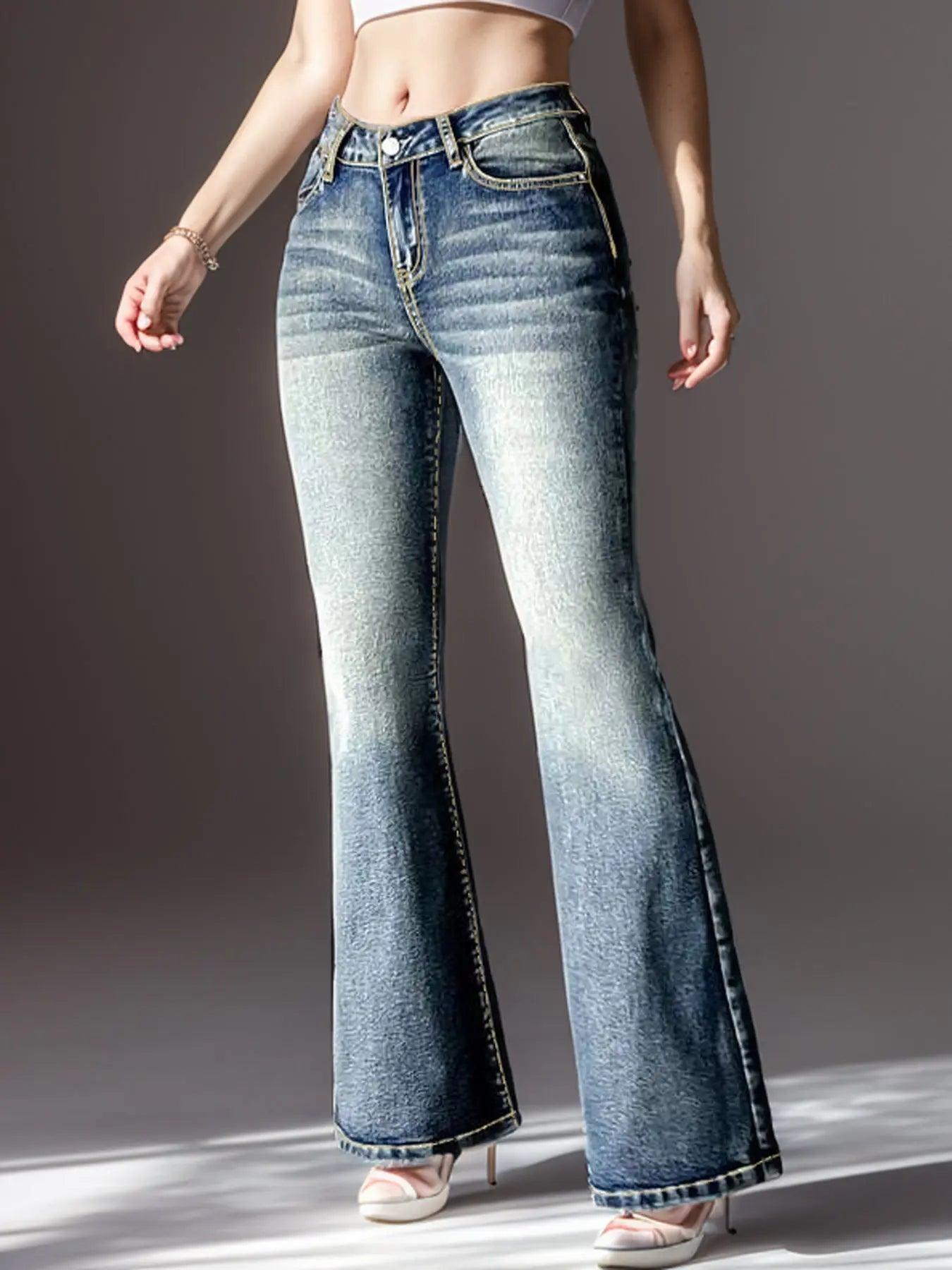 Vintage Embroidered Jeans - MRC STORE