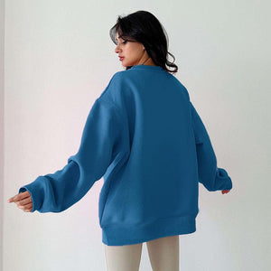 Simple Printed Loose Round sweater - MRC STORE