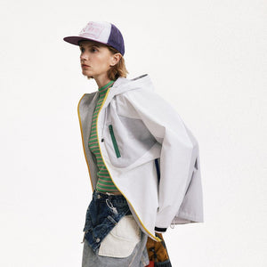 Outdoor Sports Contrast Color Hooded Zipper Jacket - MRC STORE