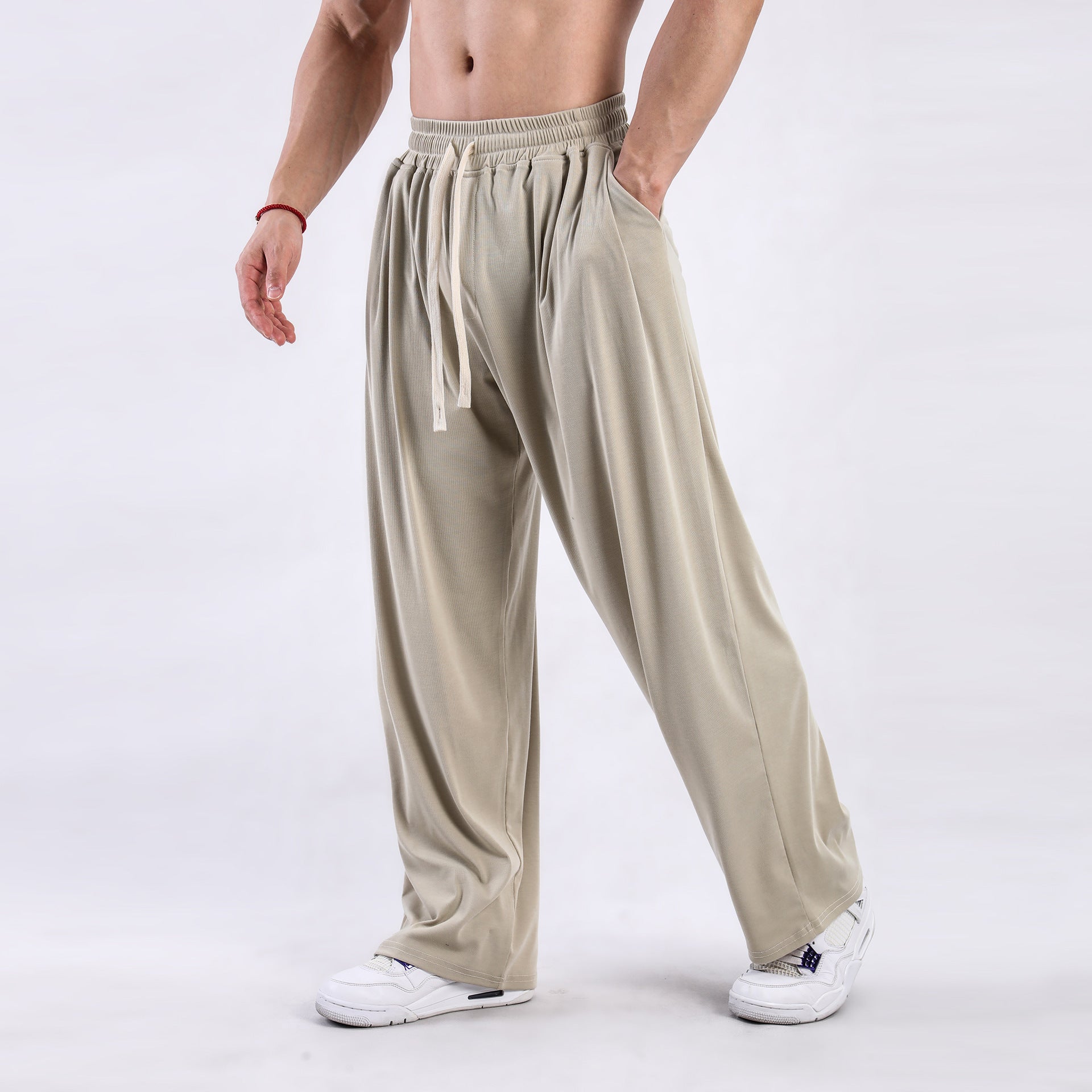 Men’s Wide-Leg Pants - Draping Casual Trousers My Store 29.10