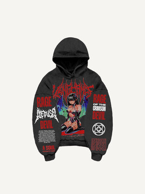 Retro Graphic Pullover Hoodie MRC STORE