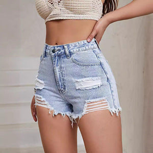 Fashion Distressed Denim Shorts - Trendy and Comfortable - MRC STORE
