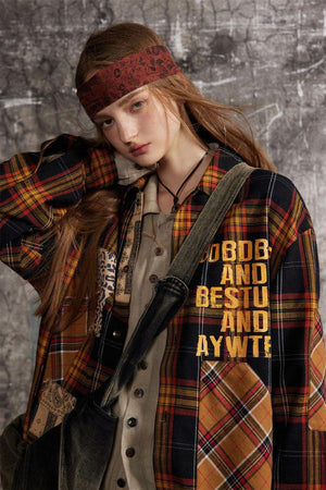 Fashion Letter Print Irregular Pocket Lapel Shirt - Loose Long Sleeve Streetwear in Yellow & Black - MRC STOREshirtMy StoreFashion Letter Print Irregular Pocket Lapel Shirt - Loose Long Sleeve Streetwear in Yellow & Black - MRC STOREMRC STORECJDS195341302BYYellow And BlackL