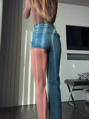 Fashion Single - shoulder Shorts Irregular Jeans - MRC STOREjeansMRC STOREFashion Single - shoulder Shorts Irregular JeansMRC STORECJNZ233437504DWBlueL