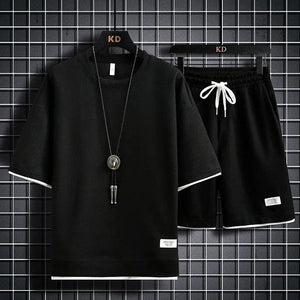 Fashion Solid Color T-Shirt Set - MRC STORETopMy StoreFashion Solid Color T-Shirt Set - MRC STOREMRC STORECJDS147917625YBBlackS