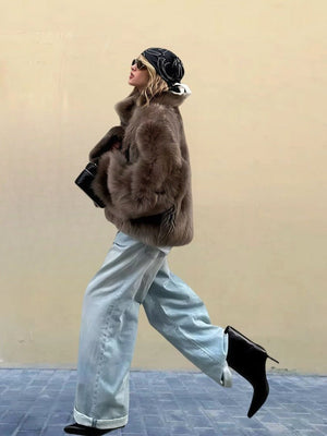 Faux Fur Collar Long Sleeve Winter Coat - MRC STOREJacketsMRC STOREFaux Fur Collar Long Sleeve Winter Coat MRC STORE MRC STORECJYD262134122VEWine RedL