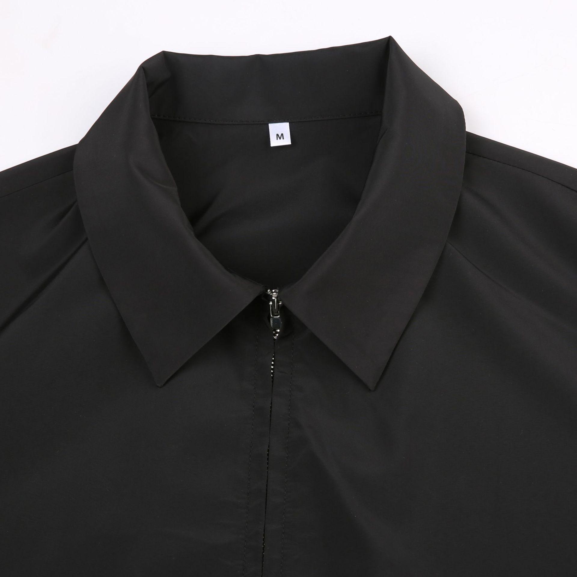 Solid Color Loose Thin Turn-down Collar Casual Coat - MRC STORE