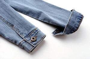 Slim Fit Denim Coat - MRC STORE