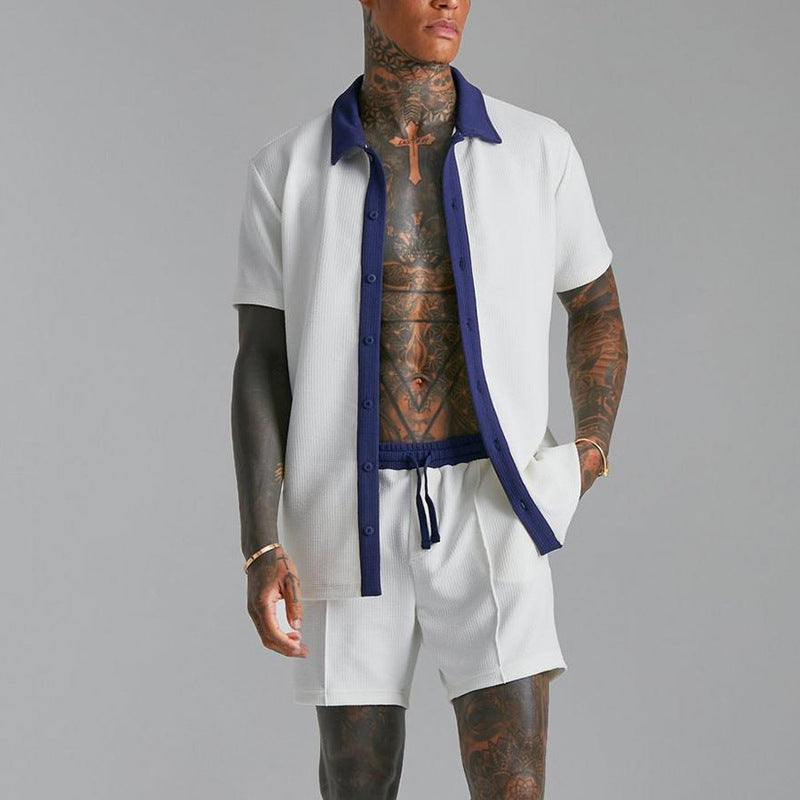 Men's Fashion Sports & Leisure Two-Piece Suit – Printed Polyester Outfit My Store
