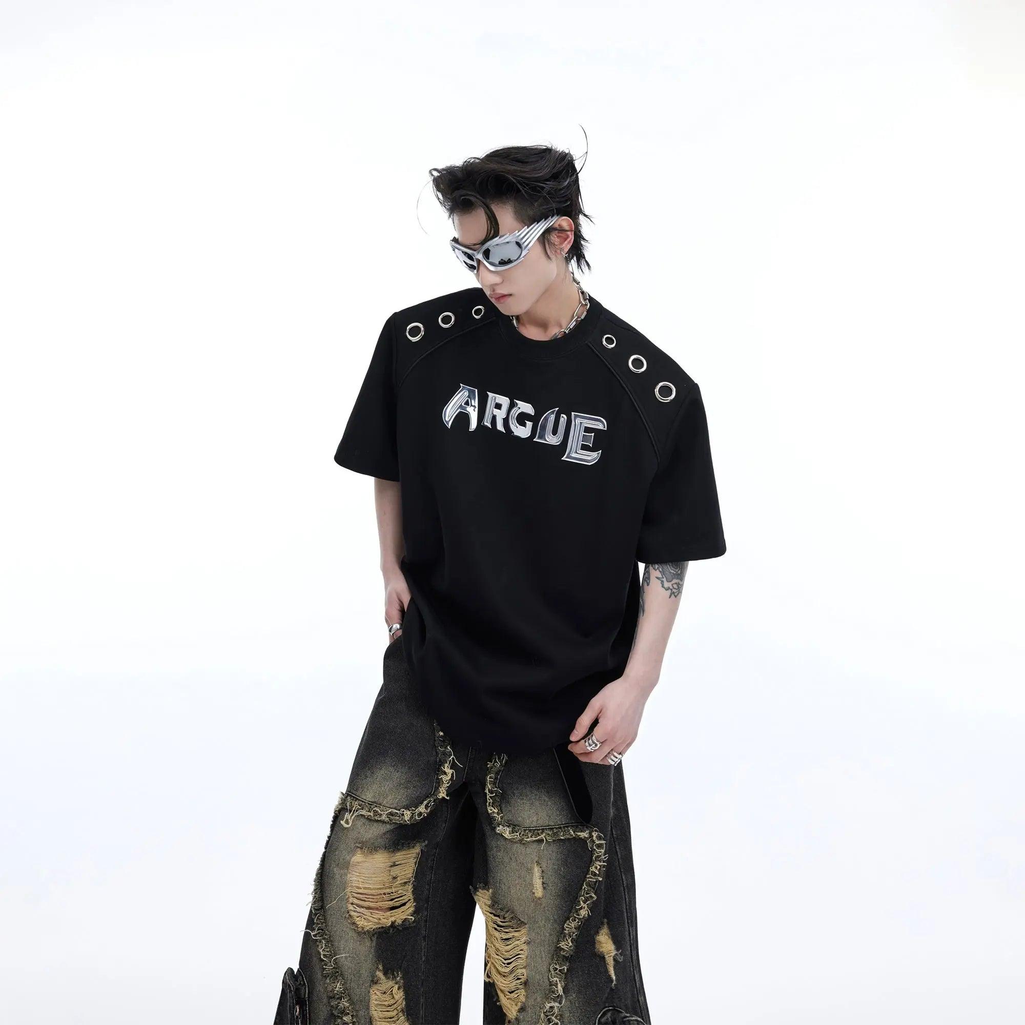 Metal Ring Design T-Shirt - MRC STORE