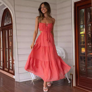 Female Hollow Backless Stitching Big Swing Dress – Elegant Sling Style Dress - MRC STOREDressMy StoreFemale Hollow Backless Stitching Big Swing Dress – Elegant Sling Style Dress - MRC STOREMRC STORECJLY202033531EVBlackL