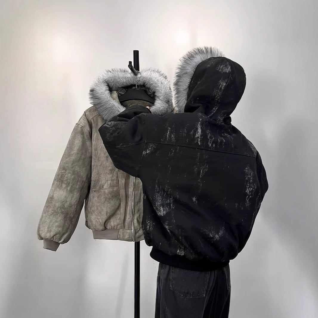 Hooded Large Fur Collar Cotton-Padded Coat MRC STORE