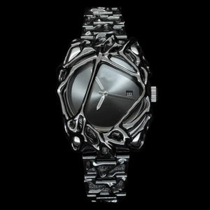 Gothic Stainless Steel Wristwatch - Pipe Style with Sapphire Crystal - MRC STORE