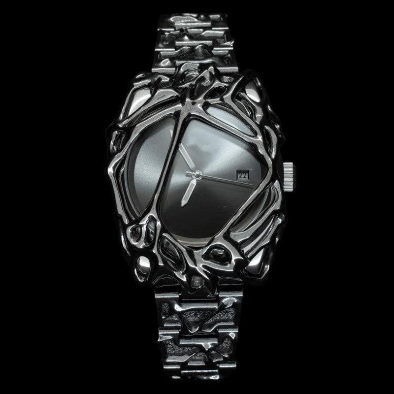 Gothic Stainless Steel Wristwatch - Pipe Style with Sapphire Crystal - MRC STORE