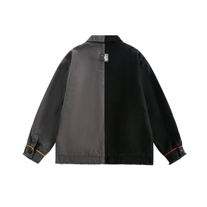 Graffiti Stitching Jacket - MRC STOREJacketsMRC STOREMulti - Element Graffiti Stitching Jacket – Unisex Spring Loose Cotton Jacket - MRC STOREMRC STORECJXZ226730402BYBlack And GrayL