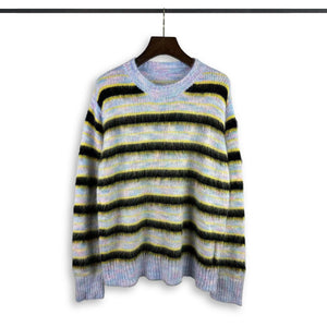 High Street Loose-Fit Striped Sweater – Trendy American Style for Autumn - MRC STORE