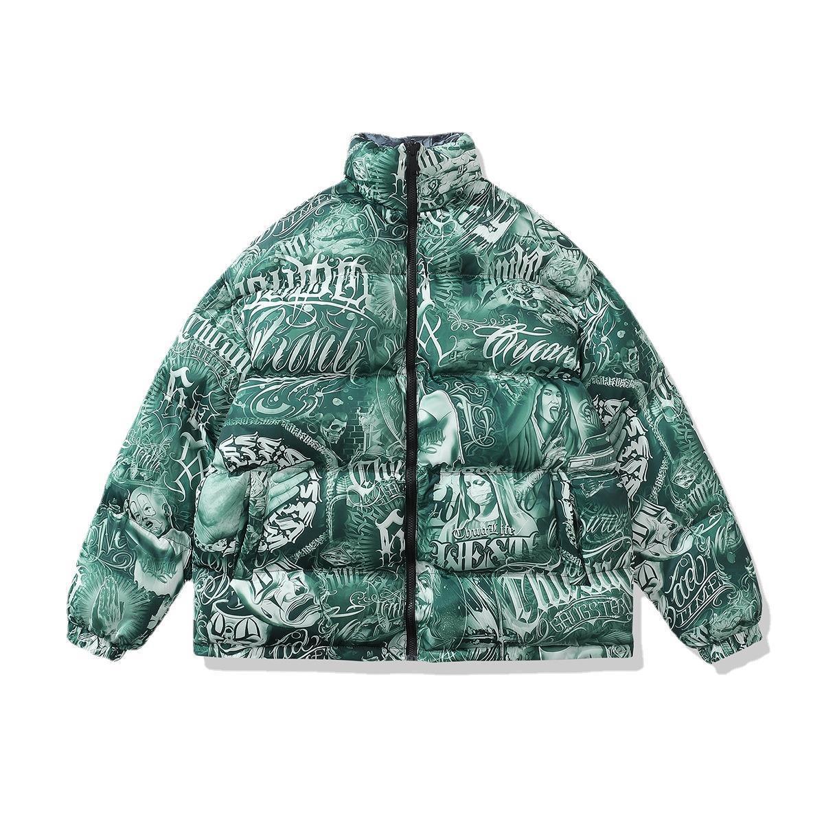 High Street Stand Collar Cotton Padded Jacket β Casual Unisex Style for Couples - MRC STORE