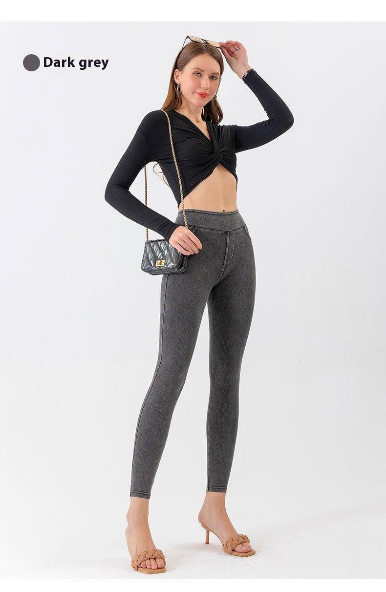 High Waist Stretch Denim Jeans for Women – Perfect for Yoga, Fitness, and Casual Wear - MRC STORE